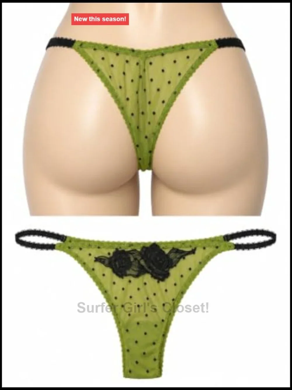 Victoria's Secret Very Sexy Mesh Brazilian Panty Sheer High Leg Lace